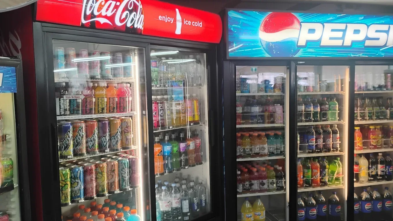 Cold drinks in Northmount’s refrigerators