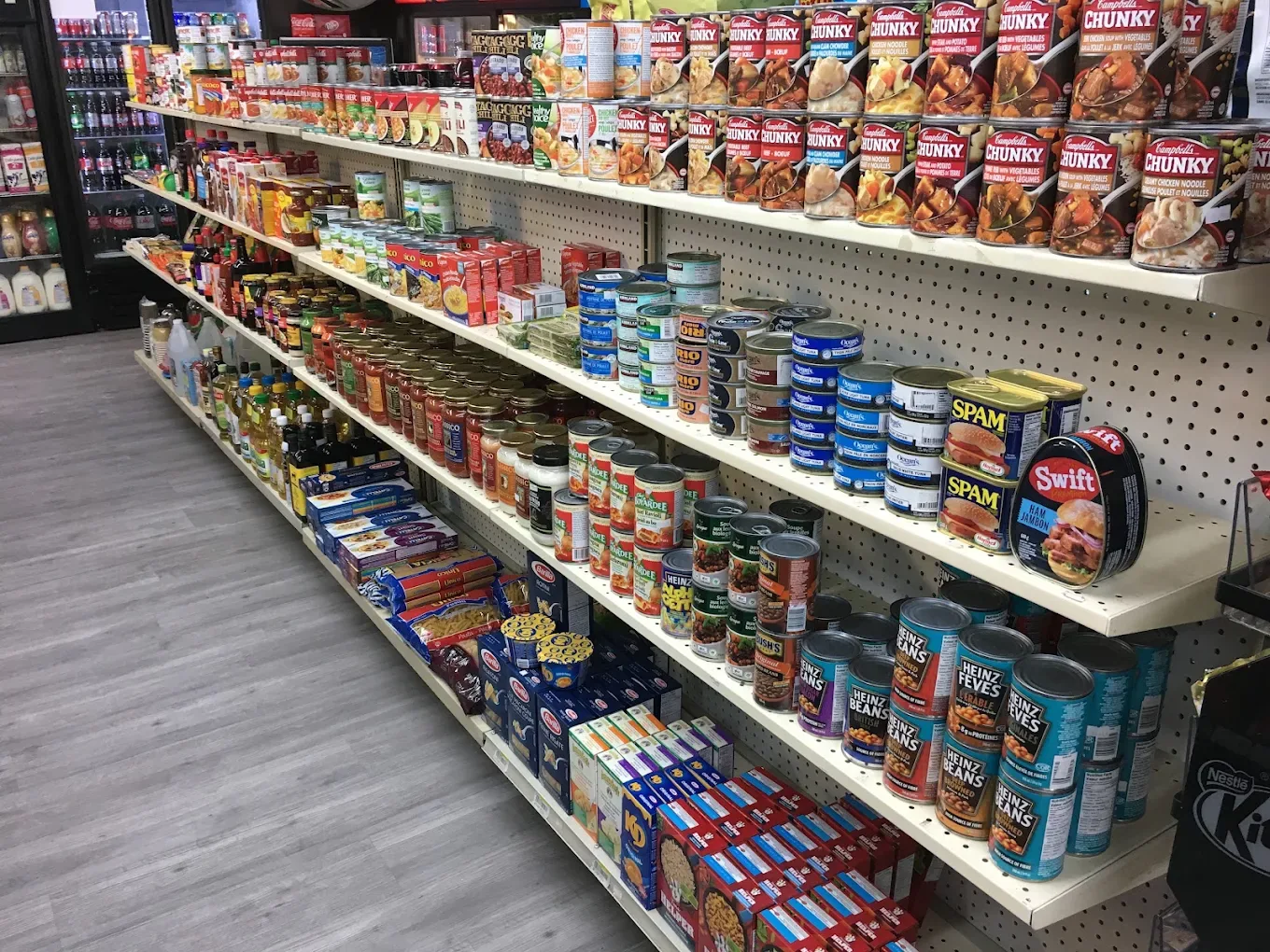 Canned foods and soups at Northmount Convenience Store